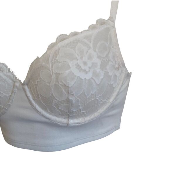 Free People XS Bralette Bianca Long Line Underwire Bra Ivory Lace Cups - Picture 9 of 10